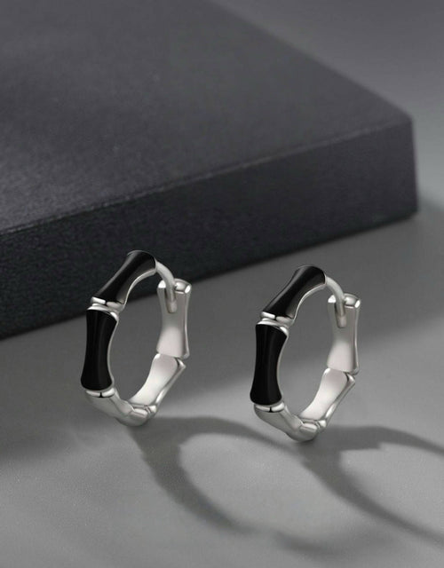 Bamboo hoop earring