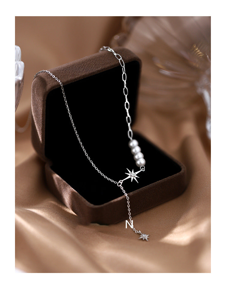 Octagram star ＆ pearl necklace